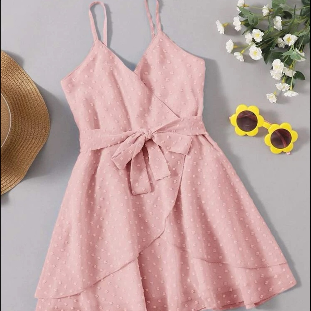 Pink dotted dress